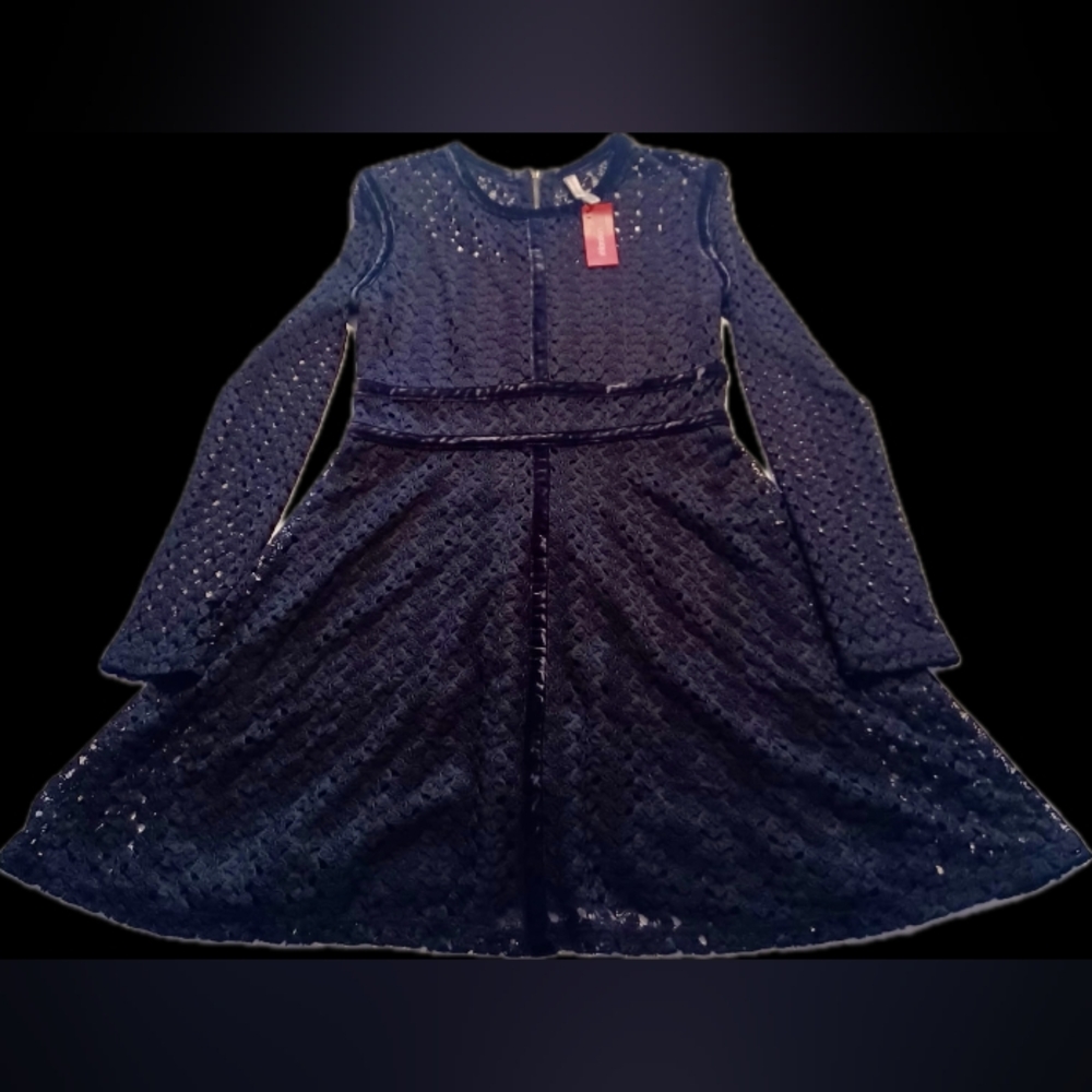 Xhilaration Elegant Black Juniors Lace Dress